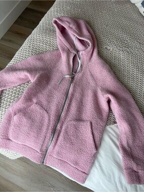 Lululemon Pink Sherpa Zip-Up Hoodie